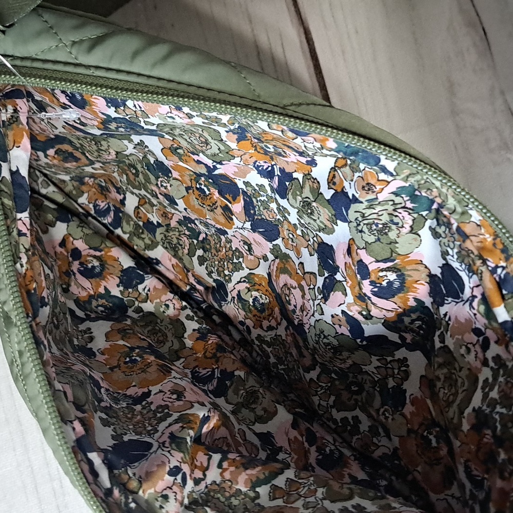 Vera Bradley Quilted Sling Bag in Olive Green - Picture 5 of 11